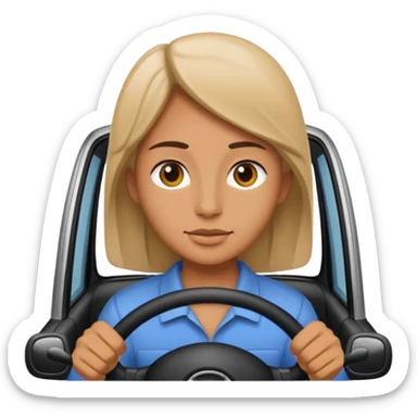 Simit araba kullanıyor sticker