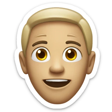 a face with an evil grin and prayings hands  sticker