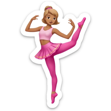 Dance with pink tights sticker