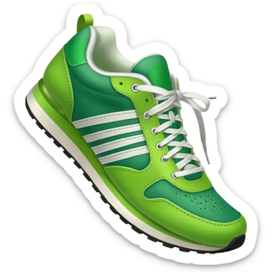 "Green Running shoes sticker