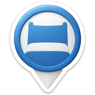 Blue badge wit a white chec sticker