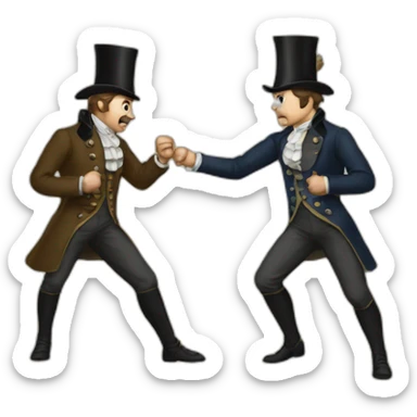 Snob Men fighting from 1800 sticker