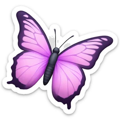 Butterfly in light purple and pink sticker