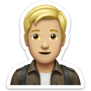 Men with blonde hair sticker