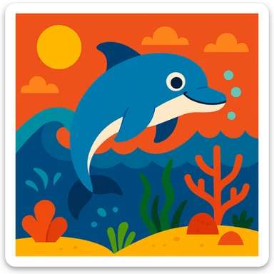 Dolphin sticker
