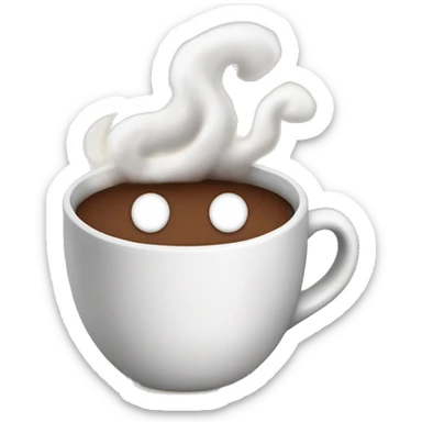 steaming cup of hot cocoa  sticker
