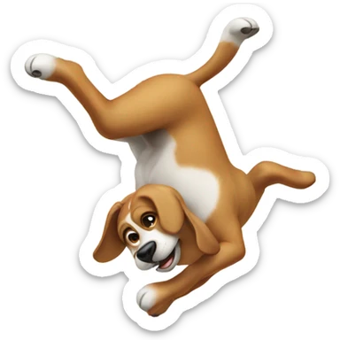 Dog doing a backflip  sticker