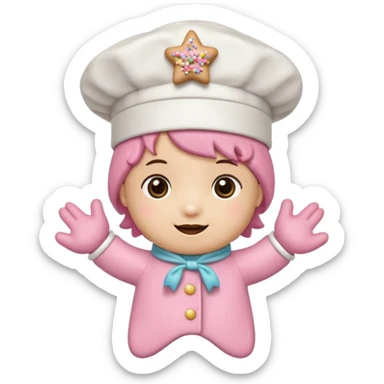 oso Carita feliz

Mejillas rosadas

Sprinkles en forma de estrellitas

Patitas pequeñas y redonditas

Un gorrito de chef mini

Expresiones cambiantes (feliz, sorprendido, emocionado) sticker