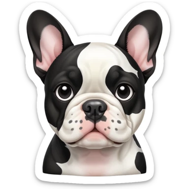 french bulldog with cow spots sticker