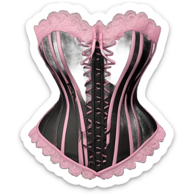 Corset black and pink  sticker