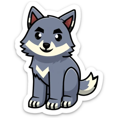 Minecraft wolf sticker