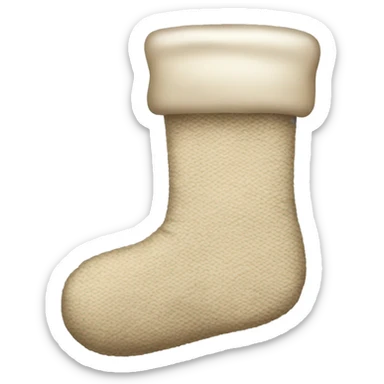 A Christmas sock in light beige  sticker