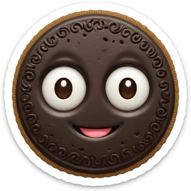 GALLETA OREO, CON DOS OJOS Y CUERPO sticker