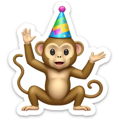 Monkey at a rave  sticker