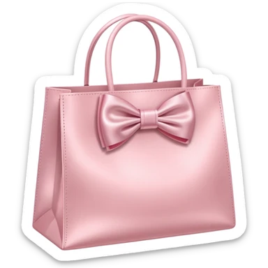 light pink shopping bag with bow emoji | AI Emoji Generator sticker