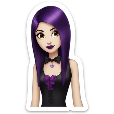 Elissabat-vampire-monsterhigh-goth-romantic-bangshair sticker