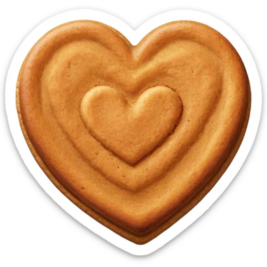snicker doodle cookie with cinnamon powder on top in a heart shape cookie sticker