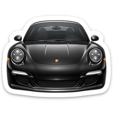 Black porsche sticker