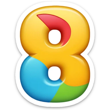 number 400, bold, clear, expressive, colorful sticker