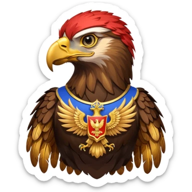 golden eagle like Russian national bird   sticker