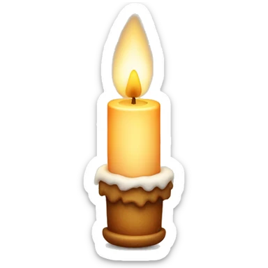 christmas candle sticker