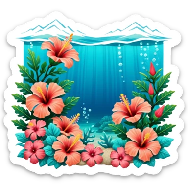 mix 🪸🌺🌊 tropical vibe sticker