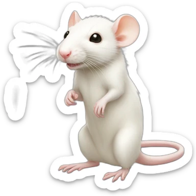 Albino Rat Full Body sticker