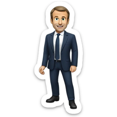 manuel Macron qui baisse sticker