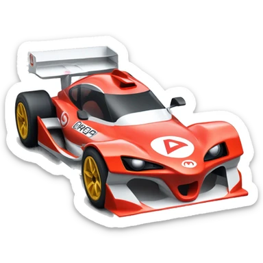 Radio Controlled Toyota 86 shaped like a Formula One race car with exposed wheels  sticker