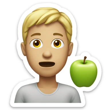 eating apples sticker