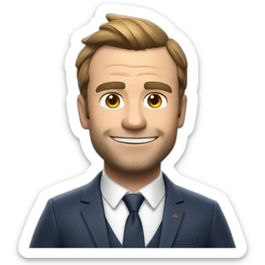 Macron qui joue à fortnit sticker