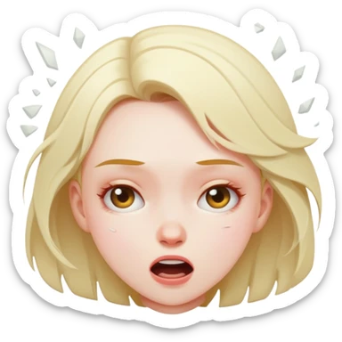 girl crashing out sticker