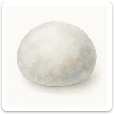 a round rough stone, watercolor style, soft edges sticker