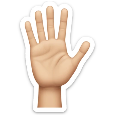A hand with 6 fingers sticker