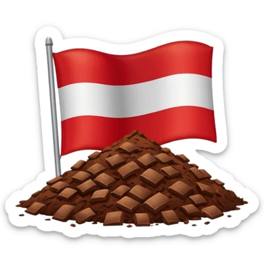 Make a Indonesian flag with poop in the middle sticker