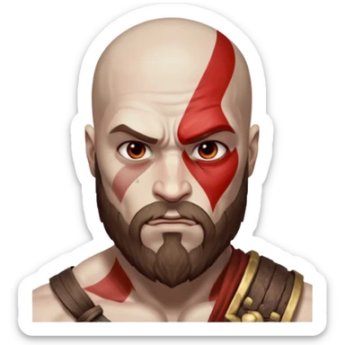 Kratos skin whiter. Without beard and red stripe sticker