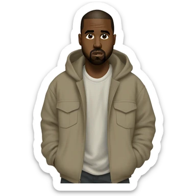 kanye in yeezy boots sticker