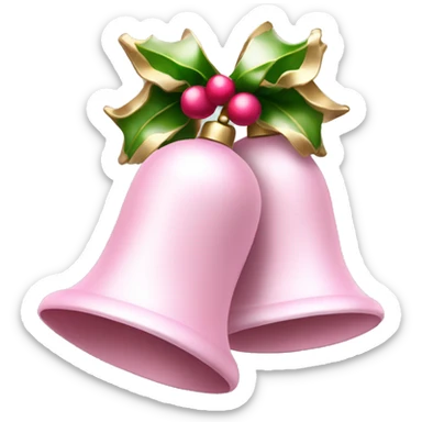 Light pink Christmas bells sticker