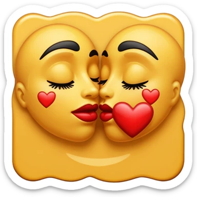 💋 Make kiss stamp in black colour sticker