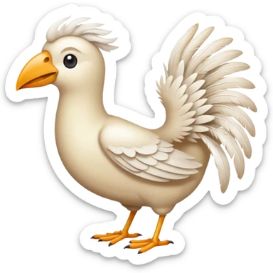 genera un emoji de una paloma comiendo migajas de pan sticker