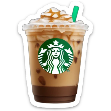 A starbucks iced coffee sticker