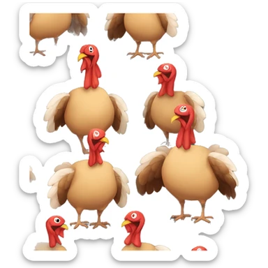 Really buff turkey sticker