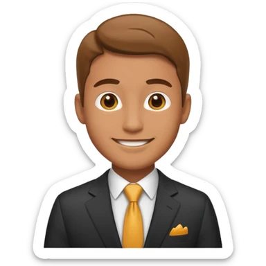 hazme un emoji que le este ayudando a una empresa a dejar de perder tiempo en tareas repetitivas y empezar a centrarse en lo que realmente importa: crecer. y que sea un hombre el emoji sticker