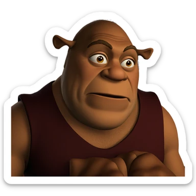 solo male portrait view sticker