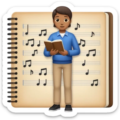 stand music notebook sticker