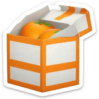 Open Orange box  sticker