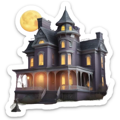 Barbie’s very old run-down dusty frightening dangerous ghost-ridden haunted dream mansion nightmare scenario full harvest moon  sticker