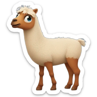 finding dory holding a llama sticker