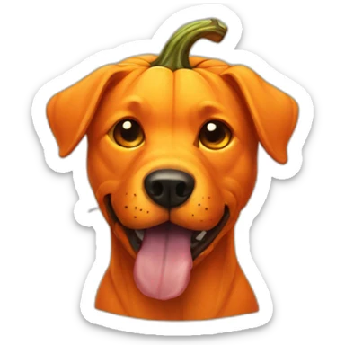 jack o lantern dog sticker