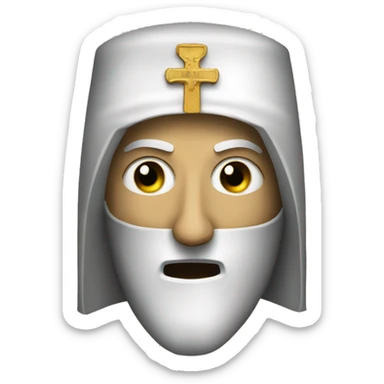 Baldwin IV of Jerusalem a crusader mask sticker